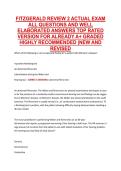 FITZGERALD REVIEW 2 ACTUAL EXAM &NewLine;ALL QUESTIONS AND WELL &NewLine;ELABORATED ANSWERS TOP RATED &NewLine;VERSION FOR ALREADY A&plus; GRADED &NewLine;HIGHLY RECOMMENDED &vert;NEW AND &NewLine;REVISED 