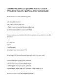 CLIN APPS FINAL EXAM QUIZ QUESTIONS 2026&sol;2027 &vert; CLINICAL APPLICATIONS FINAL EXAM QUESTIONS&comma; STUDY GUIDE & REVIEW
