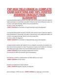 FNP HIGH YIELD GRADE A&plus; COMPLETE &NewLine;EXAM QUESTIONS AND 100&percnt; VERIFIED &NewLine;ANSWERS &lpar;2026&sol;2027&rpar; PASS &NewLine;GUARANTEE 