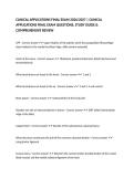 CLINICAL APPLICATIONS FINAL EXAM 2026&sol;2027 &vert; CLINICAL APPLICATIONS FINAL EXAM QUESTIONS&comma; STUDY GUIDE & COMPREHENSIVE REVIEW