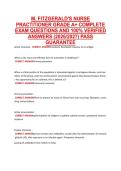 M&period; FITZGERALD'S NURSE &NewLine;PRACTITIONER GRADE A&plus; COMPLETE &NewLine;EXAM QUESTIONS AND 100&percnt; VERIFIED &NewLine;ANSWERS &lpar;2026&sol;2027&rpar; PASS &NewLine;GUARANTEE 