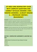 ATI MED SURG RESPIRATORY EXAM &NewLine;WITH COMPLETE QUESTIONS AND &NewLine;CORRECT DETAILED ANSWERS &lpar;100&percnt; &NewLine;VERIFIED ANSWERS&rpar; &vert; ALREADY GRADED &NewLine;A&plus; &vert; PROFESSOR VERIFIED &vert; &NewLine;BRANDNEW&excl;&excl;&excl; 