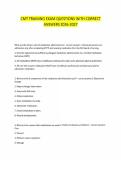 CMT TRAINING EXAM QUESTIONS WITH CORRECT ANSWERS 2026-2027&NewLine;&NewLine;