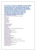 ATI TEAS 7 Science NEWEST EVALUATED &NewLine;EXAM PRACTICE 100 QUESTIONS 20 26&NewLine;2027&vert;ORIGINAL QUESTIONS & AN SWERS &NewLine;&vert;DETAILED RATIONALES &vert;HI NTED &NewLine;COMPLETE EXAM PREP GRAD ED &NewLine;A&plus;&ast;INSTANT DOWNLOAD PDF&ast; 