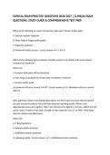 CLINICAL EXAM PRACTICE QUESTIONS 2026&sol;2027 &vert; CLINICAL EXAM QUESTIONS&comma; STUDY GUIDE & COMPREHENSIVE TEST PREP