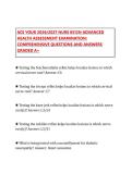 ACE YOUR 2026&sol;2027 NURS 6512N ADVANCED HEALTH ASSESSMENT EXAMINATION&colon; COMPREHENSIVE QUESTIONS AND ANSWERS &lpar;GRADED A&plus;&rpar;