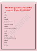 NYC Exam questions with verified&NewLine;answers Graded A&plus; 2026&sol;2027&NewLine;Ave&period;&NewLine;Aleja&NewLine;corner&NewLine;r&oacute;g&NewLine;Crosswalk&NewLine;przej&sacute;cie dla pieszych&NewLine;downtown&NewLine;&sacute;r&oacute;dmie&sacute;cie&comma; centr