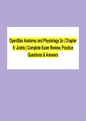 OpenStax Anatomy & Physiology 2e Chapter 9 Joints Study Guide PDF &vert; Exam Review&comma; Practice Questions & Answers 2026&sol;2027&NewLine;