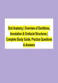 Oral Anatomy Study Guide PDF &vert; Dentitions&comma; Annotation & Orofacial Structures Review&comma; Practice Questions & Answers 2026&sol;2027&NewLine;