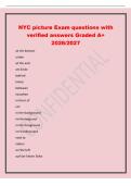 NYC picture Exam questions with&NewLine;verified answers Graded A&plus;&NewLine;2026&sol;2027