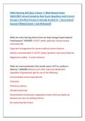 HACC Nursing 242 Quiz 2 Exam &vert;&vert; Most Recent Exam &NewLine;2026&vert;2027 Actual Complete Real Exam Questions And Correct &NewLine;Answers &lpar;Verified Answers&rpar; Already Graded A&plus; &vert; Guaranteed &NewLine;Success&excl; Newest Exam &vert; Just Released&excl;&excl;