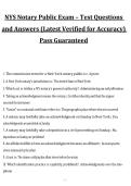 NYS Notary Public Exam &ndash; Test Questions and Answers &lpar;Latest Verified for Accuracy&rpar;&comma; exam preparation material