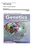 Test Bank for Genetics Essentials&colon; Concepts and Connections 7th Edition by Benjamin A&period; Pierce &ndash; Complete Exam Questions & Rationalized Answers