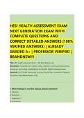 HESI HEALTH ASSESSMENT EXAM &NewLine;NEXT GENERATION EXAM WITH &NewLine;COMPLETE QUESTIONS AND &NewLine;CORRECT DETAILED ANSWERS &lpar;100&percnt; &NewLine;VERIFIED ANSWERS&rpar; &vert; ALREADY &NewLine;GRADED A&plus; &vert; PROFESSOR VERIFIED &vert; &NewLine;BRANDNEW&excl;&excl;&excl; 