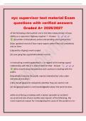 nyc supervisor test material Exam&NewLine;questions with verified answers&NewLine;Graded A&plus; 2026&sol;2027&NewLine;of the following criteria&comma;which one is the best measurement of your&NewLine;ability as a supervisor highway repairer &quest; - Answer&NewLine; &lpar;a&rpar;number of disciplinary action and pendin