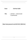 CIA-Part1-2025 Internal Audit Fundamentals PDF Dumps