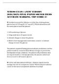 NUR390 EXAM 1 &lpar;NEW VERSION&NewLine;2026&sol;2027&rpar; FINAL PAPER SOLVED ITEMS&NewLine;ACCURATE MARKING&period; TOP SCORE A&plus;