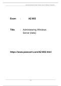 AZ-802 Administering Windows Server PDF Dumps
