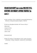 NUR401 EXAM SCRIPT &lpar;new version 2026&sol;2027&rpar; FULL&NewLine;QUESTIONS AND CORRECT ANSWERS VERIFIED&period; Top&NewLine;score A&plus;
