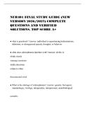 NUR401 FINAL STUDY GUIDE &lpar;NEW&NewLine;VERSION 2026&sol;2027&rpar; COMPLETE&NewLine;QUESTIONS AND VERIFIED&NewLine;SOLUTIONS&period; TOP SCORE A&plus;
