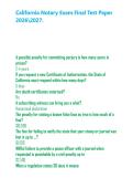 California Notary Exam&period;Final Test Paper 20262027&period;&NewLine;