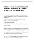 NUR401 FINAL EXAM PAPER &lpar;NEW&NewLine;VERSION 2026&sol;2027&rpar; QUESTIONS&NewLine;WITH ANSWERS GRADED A&plus;
