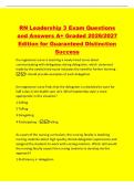 RN Leadership 3 Exam Questions&NewLine;and Answers A&plus; Graded 2026&sol;2027&NewLine;Edition for Guaranteed Distinction&NewLine;Success&NewLine;the registered nurse is teaching a newly hired nurse about&NewLine;communicating with delegatees during delegation&period; which statement&NewLine;made by the newly h