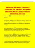ATI RN LEADERSHIP PROCTORED Exam Questions and Answers A&plus; Graded 2026&sol;2027 Edition for Guaranteed Distinction Success ATI RN LEADERSHIP PROCTORED EXAM 2026 -The ATI RN Leadership Proctored Exam is a standardized nursing assessment designed to evalu