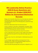 RN Leadership Online Practice&NewLine;2026 B Exam Questions and&NewLine;Answers A&plus; Graded 2026&sol;2027&NewLine;Edition for Guaranteed Distinction&NewLine;Success&NewLine;Charge nurse in the ICU notices that a nurse has made two medication&NewLine;errors during a shift&period; The charge nurse suspects that