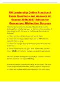 RN Leadership Online Practice A&NewLine;Exam Questions and Answers A&plus;&NewLine;Graded 2026&sol;2027 Edition for&NewLine;Guaranteed Distinction Success&NewLine;There has been a community disaster and stable clients must be&NewLine;discharged from a facility to prepare for the influx of new casua