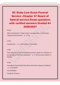 SC State Law Exam Funeral&NewLine;Service -Chapter 57 Board of&NewLine;funeral service Exam questions&NewLine;with verified answers Graded A&plus;&NewLine;2026&sol;2027&NewLine;57-01&NewLine;When the licensee is "Supervising" and apprentice&comma; is the licensee&NewLine;required to be present&quest; - Yes&NewLine;57