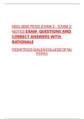 &NewLine;NSG 3600 PEDS EXAM 2 - EXAM 2 NOTES EXAM  QUESTIONS AND CORRECT ANSWERS WITH RATIONALE&NewLine;