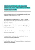2026&sol;2027 NURS 6521 ADVANCED PHARMACOLOGY EXAM PAPER&colon; COMPREHENSIVE QUESTIONS & ACCURATE GRADED A&plus; ANSWERS