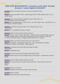 WGU C785 BIOCHEMISTRY &vert; Questions with 100&percnt; Verified&NewLine;Answers &vert; Latest Update 2026&sol;2027