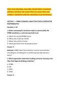 PIKES PEAK REGIONAL BUILDING DEPARTMENT COLORADO &NewLine;SPRINGS CONTRACTOR EXAM PRACTICE QUESTIONS AND &NewLine;CORRECT ANSWERS &lpar;VERIFIED ANSWERS&rpar; PLUS RATIONALES 