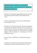 2026&sol;2027 NURS 6521 ADVANCED PHARMACOLOGY EXAM PAPER&colon; COMPREHENSIVE QUESTIONS & ACCURATE GRADED A&plus; ANSWERS