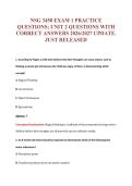 NSG 3450 EXAM 1 PRACTICE&NewLine;QUESTIONS&colon; UNIT 2 QUESTIONS WITH&NewLine;CORRECT ANSWERS 2026&sol;2027 UPDATE&period;&NewLine;JUST RELEASED