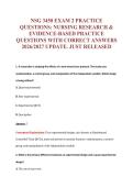 NSG 3450 EXAM Bundle &vert; Update Questions with complete and Verified solutions&period;
