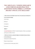 NSG 3450 EXAM 1&colon; NURSING RESEARCH&NewLine;AND EVIDENCE-BASED PRACTICE&NewLine;QUESTIONS WITH CORRECT ANSWERS&NewLine;2026&sol;2027 UPDATE&period; JUST RELEASED