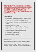 WILKES UNIVERSITY NSG 526 EXAM 1 &ndash; CLINICAL &NewLine;MODALITIES IN ADVANCED PSYCHIATRIC MENTAL &NewLine;HEALTH NURSING PRACTICE &lpar;2026&sol;2027&rpar; &vert; ACTUAL &NewLine;QUESTIONS & ANSWERS &lpar;VERIFIED&rpar; WITH &NewLine;DETAILED RATIONALES&comma; 100&percnt; GUARANTEED PASS &vert;&vert; &NewLine;COMPLETE A&plus; GUIDE