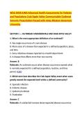 WGU D028 AJM3 Advanced Health Assessments for Patients &NewLine;and Populations Crab Apple Valley Communicable Outbreak &NewLine;Scenario Presentation Passed with notes Western Governors &NewLine;University 