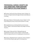 PROFESSIONAL NURSING CONCEPTS AND&NewLine;CHALLENGES FINAL PAPER QUESTIONS&NewLine;WITH COMPLETE SOLUTIONS GRADED A