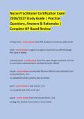 Nurse Practitioner Certification Exam &NewLine;2026&sol;2027 Study Guide &vert; Practice &NewLine;Questions&comma; Answers & Rationales &vert; Complete NP Board Review &NewLine; &NewLine;
