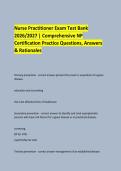  &NewLine;Nurse Practitioner Exam Test Bank &NewLine;2026&sol;2027 &vert; Comprehensive NP &NewLine;Certification Practice Questions&comma; Answers & Rationales &NewLine;  &NewLine;