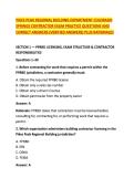 PIKES PEAK REGIONAL BUILDING DEPARTMENT COLORADO &NewLine;SPRINGS CONTRACTOR EXAM PRACTICE QUESTIONS AND &NewLine;CORRECT ANSWERS &lpar;VERIFIED ANSWERS&rpar; PLUS RATIONALES 