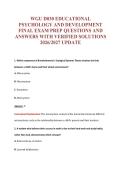 WGU D030 EXAM Bundle &vert; Update Questions with complete and Verified solutions&period;