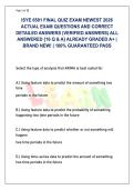 Georgia Tech ISYE 6501 Analytics Modeling Final Quiz Engine &lpar;Latest 2026&rpar; &vert; 16 Unique Q&As & Quantitative Rationales