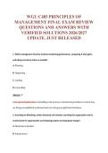 WGU C483 EXAM Bundle &vert; Update Questions with complete and Verified solutions&period;