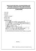 WEST COAST EMT FINAL &vert; EXAM QUESTIONS AND ANSWERS&vert; COMPLETE STUDY GUIDE WITH 100&percnt; ACCURATE QUESTIONS & ANSWERS&excl; EXCELLENCE GUARANTEED&excl;
