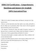 OSHA 510 Certification &ndash; Comprehensive Questions and Answers &lpar;A&plus; Graded&rpar; 100&percnt; Guaranteed Pass&comma; comprehensive exam review